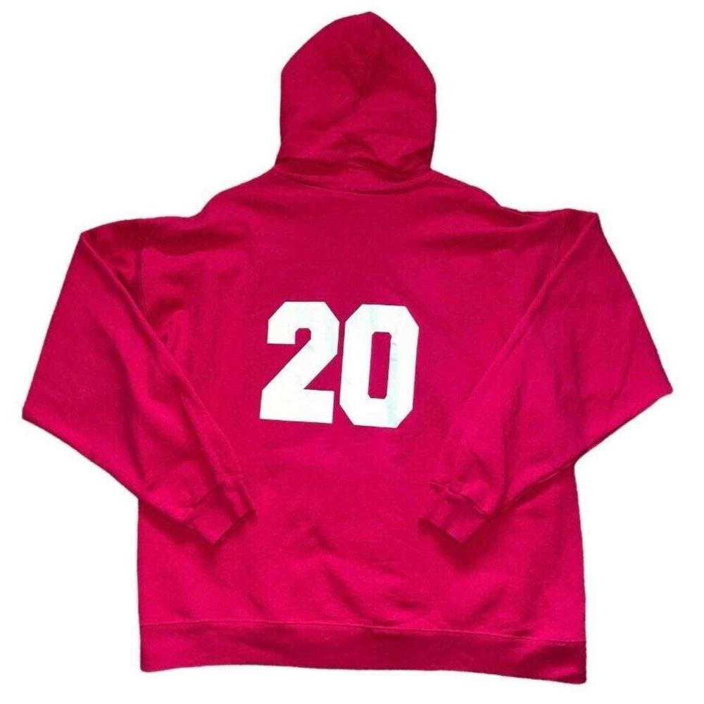 Hanes Mens Size Large Hoodie IUPUI Jaguars Logo Kangaroo Pocket Red